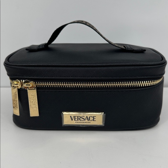 NWOT Versace Fragrances Cosmetic Case- Black/Gold - Picture 2 of 8
